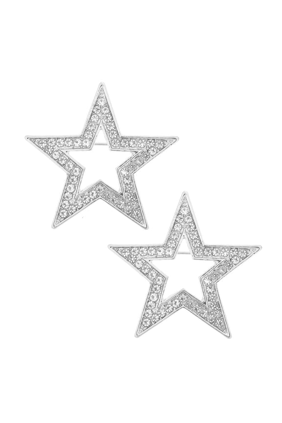 2Pcs Fashion Star Brooch Pin for Formal To Casual Most Occasion Wear Rhinestoned Corsage Safety Badge Pin