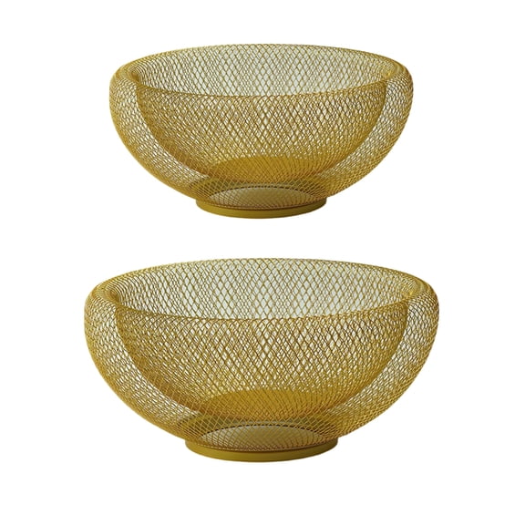 Osdhezcn 2pcs Sturdy Iron Art Storage Baskets for Kitchen Or Living Room Decoration