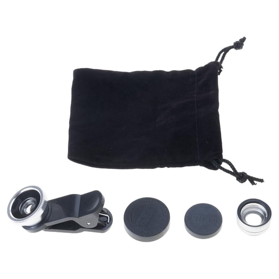 Osdhezcn 3 In 1 Mobile Phone Camera Lens Universal Clip On Lens Camera Lens Wide Angle Macro Fish Eye Lens Portable Clip Lens