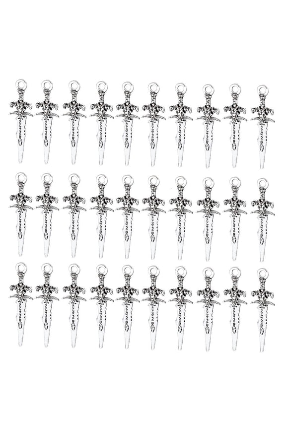 30PCS Mini Swords Pendants Jewelry Making Part Unique Fashion Accessory for Unique Jewelry Making and Craft Accessories