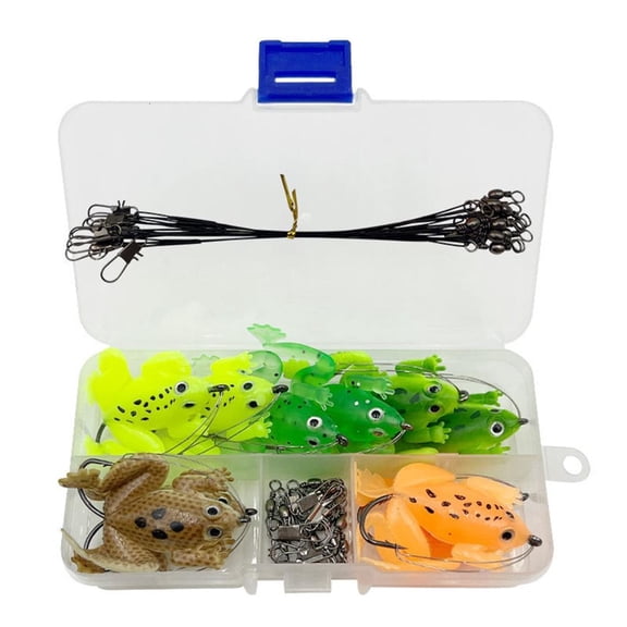 Osdhezcn 30Pcs Soft Lures Trout Fishing Lures Single Hook Colorful Large Feet Swimbaits
