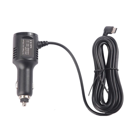 Osdhezcn 340cm Angled Type C Car Charger USB Port Compactly Design 5V Output For Dashcams Phones Tablets 12V 24V Car System