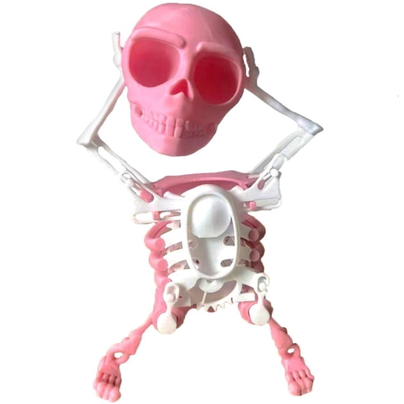 Osdhezcn 3D Swinging Skeleton Toy For Home Decors And Festive Celebration Pink