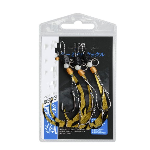 Osdhezcn 3pcs Cuttlefish Jig Head Fishing Hook Soft Squid Skirt Hook Glow Professional Metal Jigging Lure