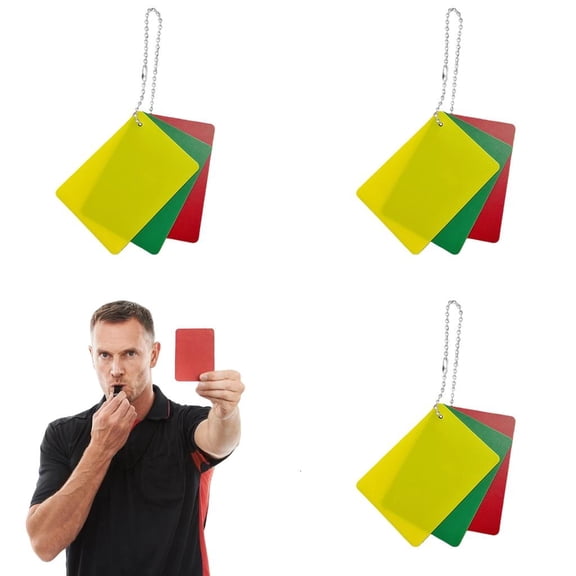 Osdhezcn 3set Soccer Referee Practice Cards Set Soccer Referee Penalty Cards Enduring