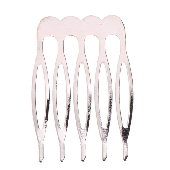 Osdhezcn 5/10 Teeth DIY Metal Hair Comb Claw Hairpins (Silver/Golden) For Wedding Jewelry