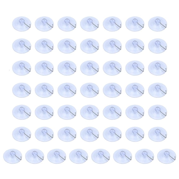 Osdhezcn 50 Clear Rubber Suction Hook Strong Holds For Daily Household Needs