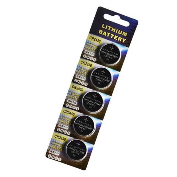 Osdhezcn 5Pcs CR2450 3V Lithium Button Cell Battery Coin Cell for Watches Temperature
