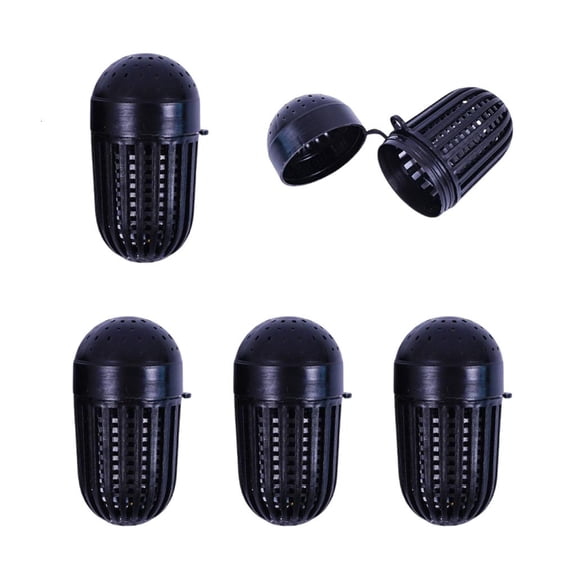 Osdhezcn 5Pcs Plastic Baits Bucket Fishing Baits Cage Trap Fish Lure Feeder Basket Holder