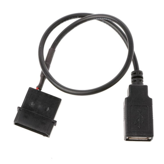 NOPOXA 30cm PC interno 5V 2-Pin IDE Molex a USB 2.0 Tipo A femmina cavo adattatore di alimentazione