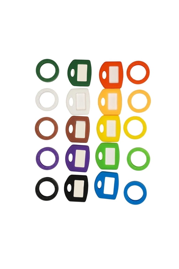 80PCS Colorful Silicone Key Covers Random Color Key Rings Set Suitable for Quick Key Recognition and Organization