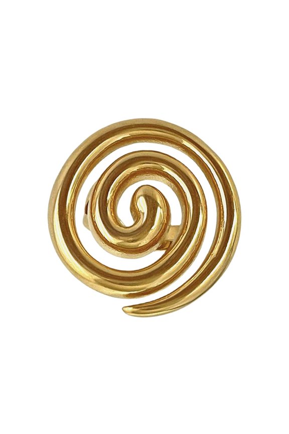 Adjustable Hollow Spirals/Conch/Croissant Finger Ring Fashion Holiday Jewelry