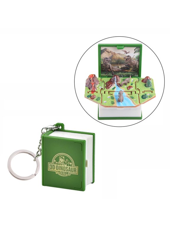 Anime Keychain 3D Fold Bomb Explosion Book Fidget Toys for Pop Dinosaur Keychain Ornament Novelty Toys for Adult Kids Gi