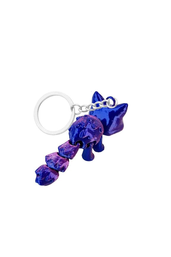 Artistic 3D Printed Cat Keychain Innovative 3D Printed Cat Keychain Pendant With Movable Links For Versatility