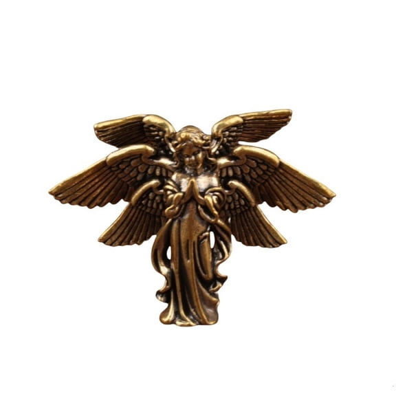 Osdhezcn Artistic Six Wing Angel Figurine in Brasses for Spiritual Enhancement Gift