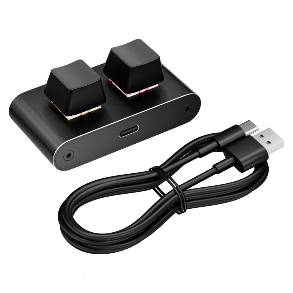Osdhezcn Black Aluminum Corded Two Key Keyboards Copy Paste Shortcut ...