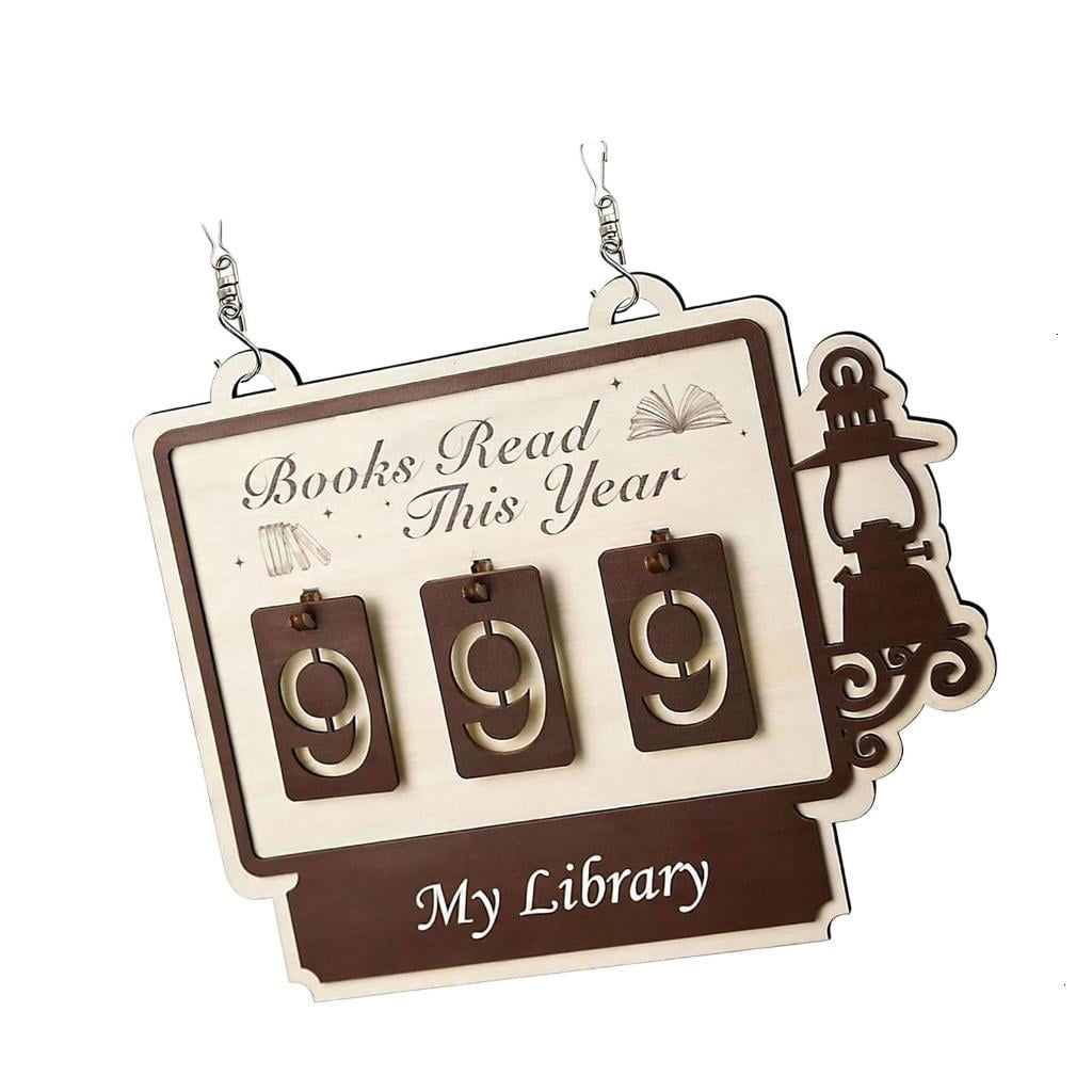 Osdhezcn Books Read This Year Counter Ornament Book Read Trackers Signs ...