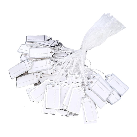 Osdhezcn Bulk 500 Silver Trimmed Price Labels Rectangle Shape Dotted Lines Tickets Reinforced Edges Retail Accessories