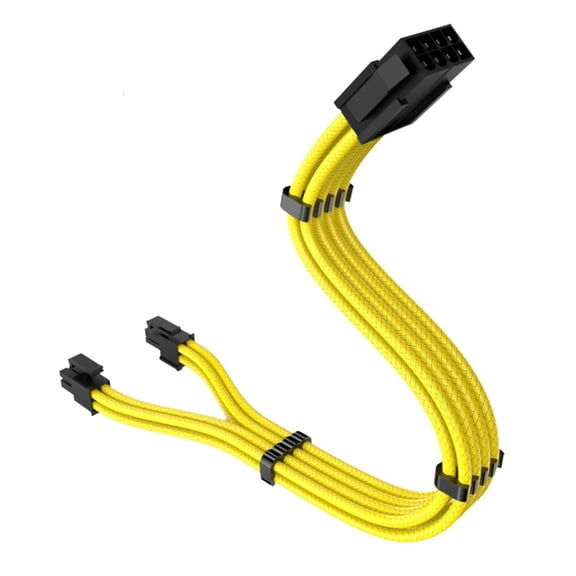 Osdhezcn CPU 8pin Male to 4+4pin Detachable Male Power Adapter Cable CPU Extender 11.8in