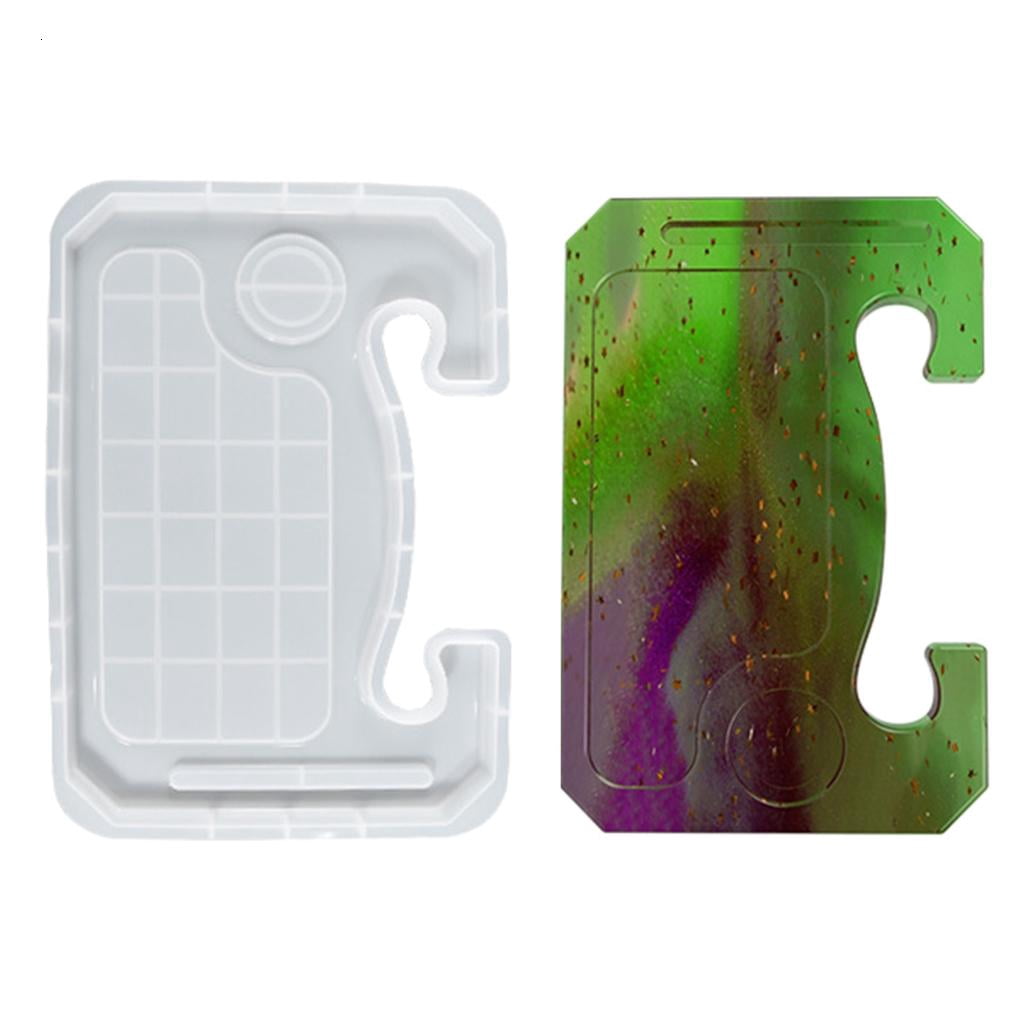 Osdhezcn Car Steering Wheel Tray Mold Car Desk Resin Silicone Mold for Easting Laptop