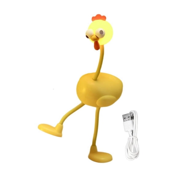Osdhezcn Cartoon Chicken Nightlight 3 Modes Setting Dimmer USB Rechargeable Lamps