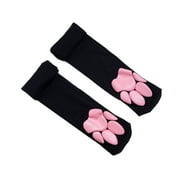 Osdhezcn Cat Paw Thigh High Socks Cute Soft Over Knee Stockings Kitten Claw Pad Socks Pink Cat Paw Long Boot Socks Women Girls