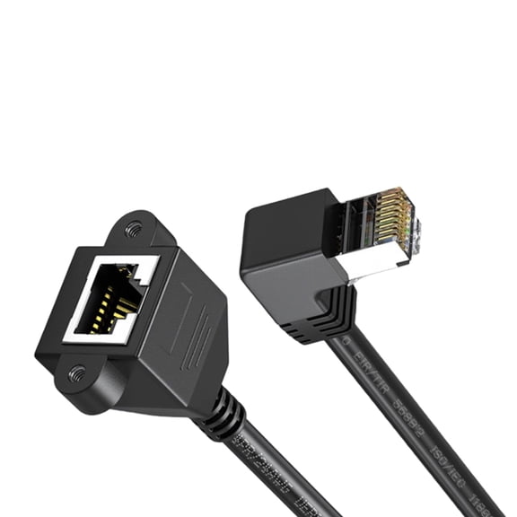 Osdhezcn Cat6 Ethernet Extender Cable 5 Angled Design FTP Shielded RJ45 Adapter Cord