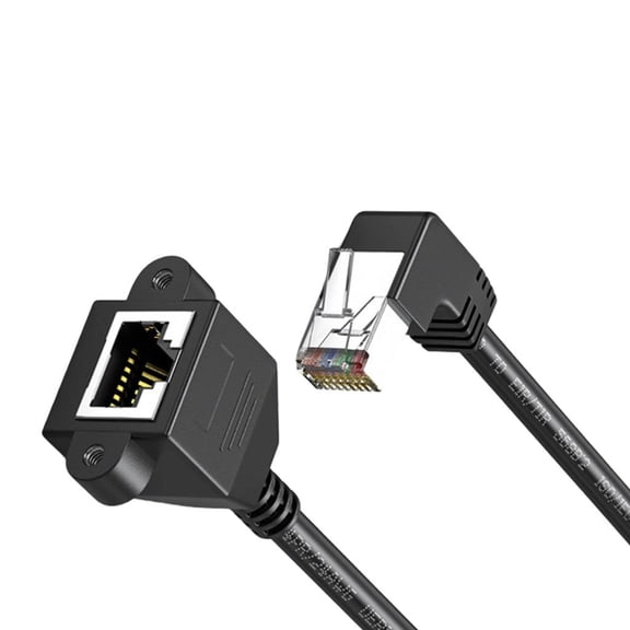 Osdhezcn Cat6 Ethernet Extender Cable 5 Angled Design FTP Shielded RJ45 Adapter Cord