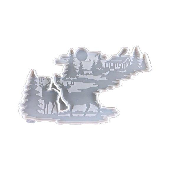 Osdhezcn Christmas Deer Mold DIY Ornaments Pendant Jewelry Epoxy Resin Crafting Molds