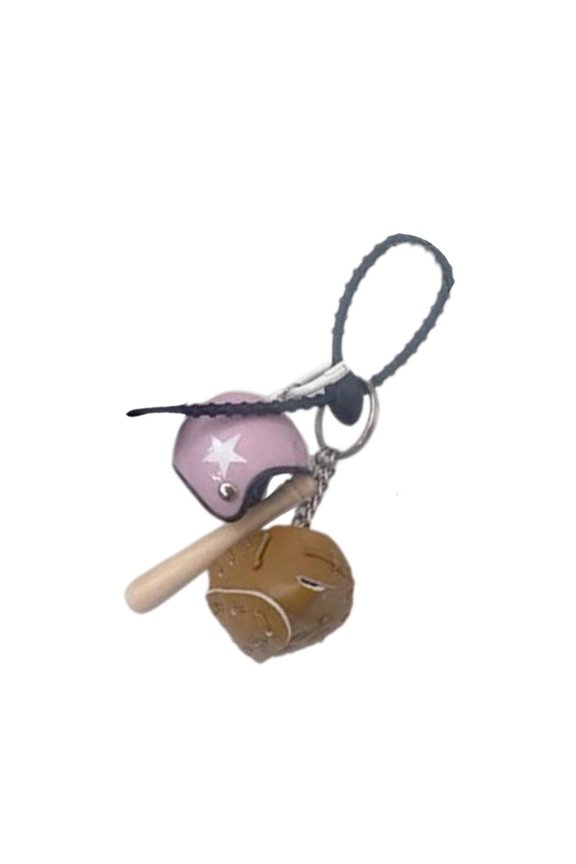 Compact Baseball Keychain Pendant Stylish Key Accessory for Key Rings and Bags