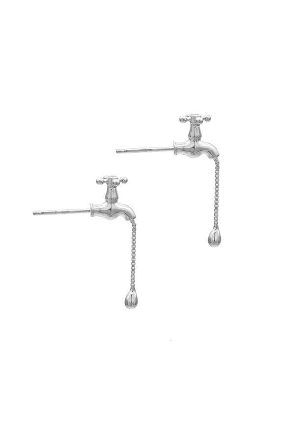 Creative Faucet Earrings Quirky and Fun Ear Studs for Women Unique Ear Hooks Jewelry Ear Rings Adornment Ear Decoration