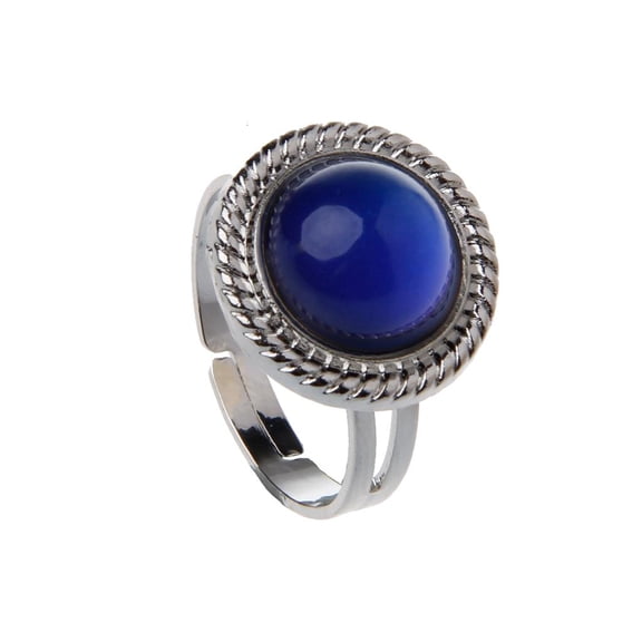 Osdhezcn Creative Magic Stone Temperature Sensing Mood Emotion Color Changing Open Ring Adjustable Gift for Unisex