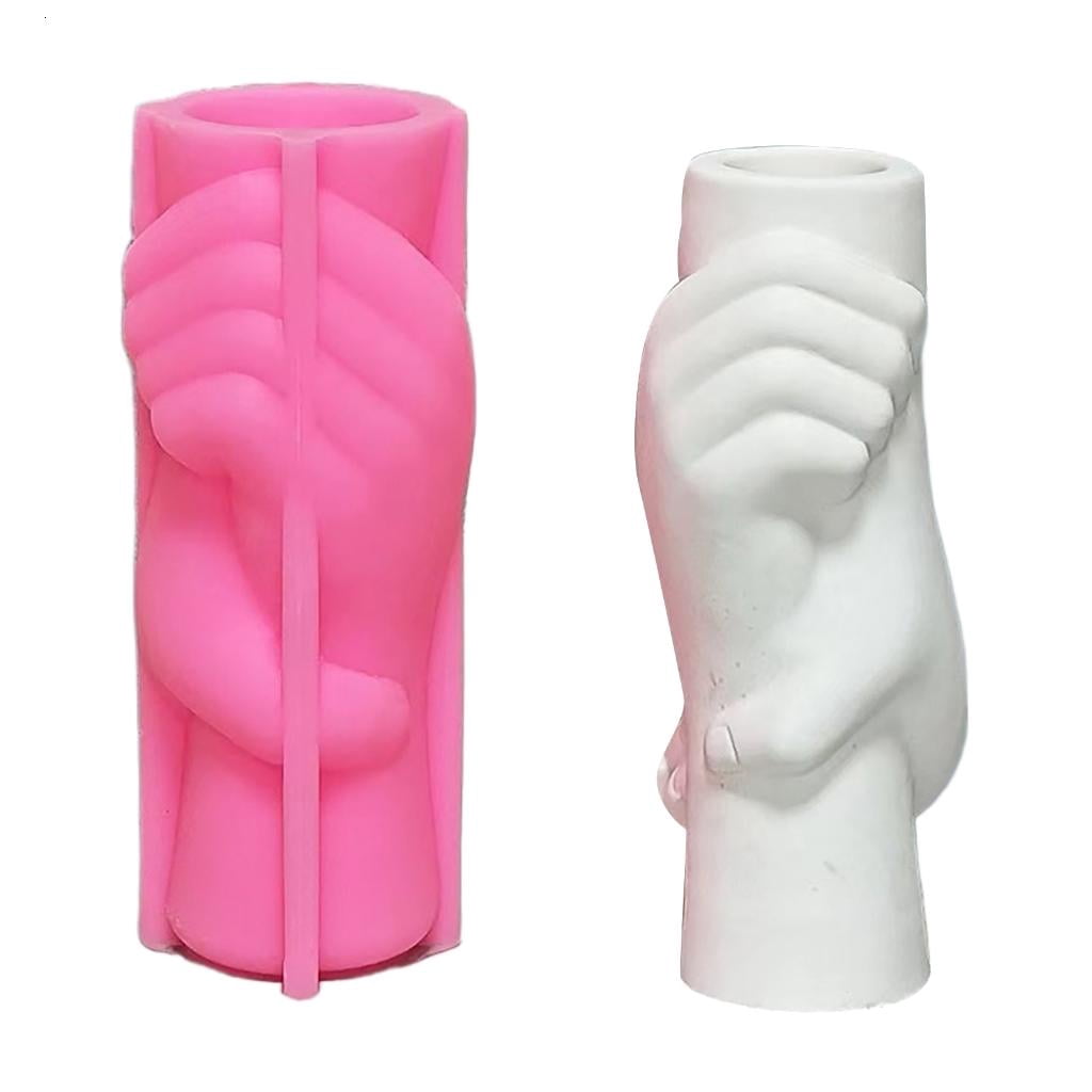 Osdhezcn Creative Vase Resin Mold Hand Holding Concrete Cement Gypsum Silicone Mold DIY Flower Arrangement Craft Home Decorations