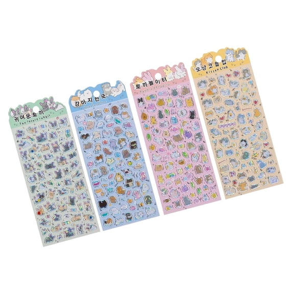 Osdhezcn Cute 3D Sticker Cartoon Sticker Tiny Handcraft Sticker Reusable Tiny Patches
