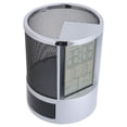 thumbnail image 1 of Osdhezcn Digital LCD Desk ALarm Clock & Mesh Rulers Pen Pencil Holder for Time Temp Calen, 1 of 10