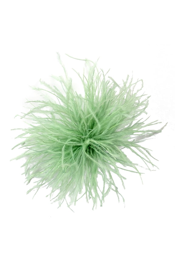 Dress Accessories Ostrich Feather Material Corsage Pin Feather Lapel Pins