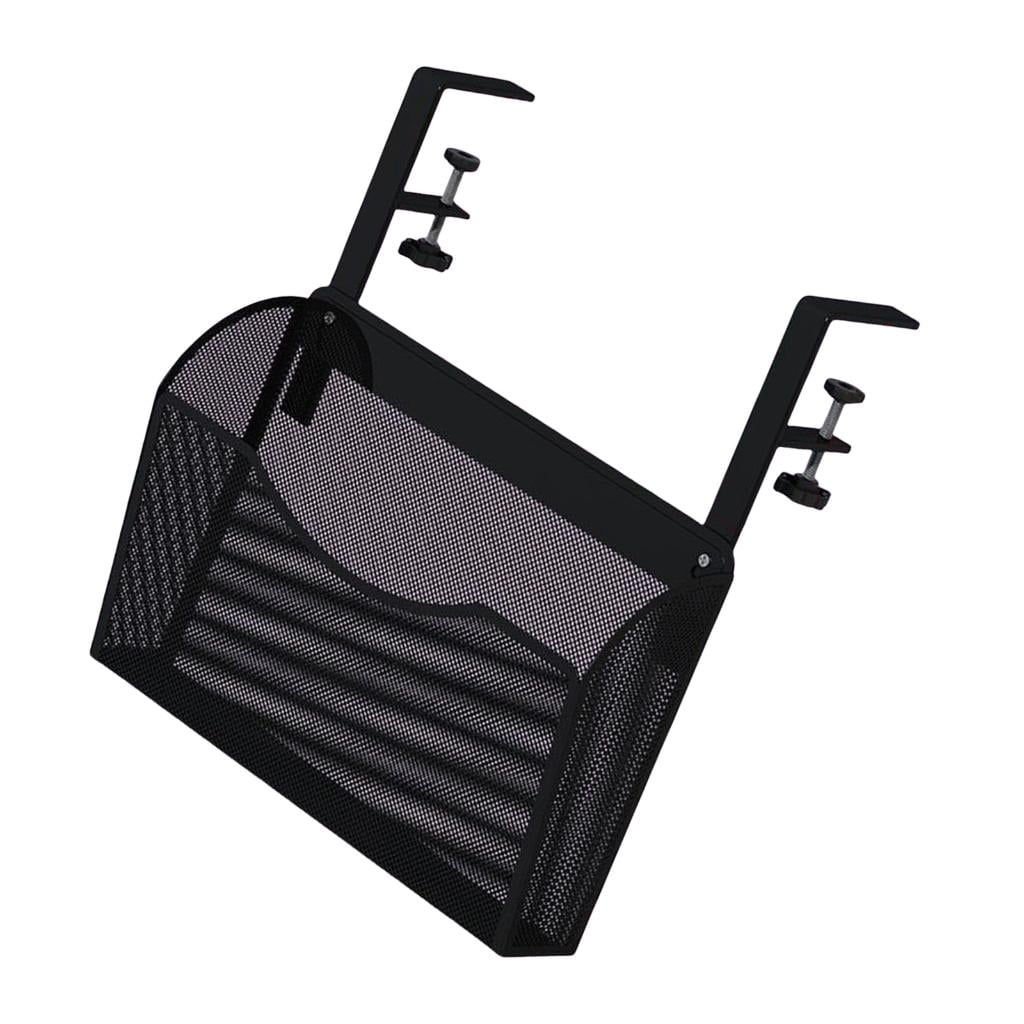 Osdhezcn Easy Install Desk Hanging Storage Bin Practical Desk Under Hanging Holder Baskets with Sections for Efficient Sorting
