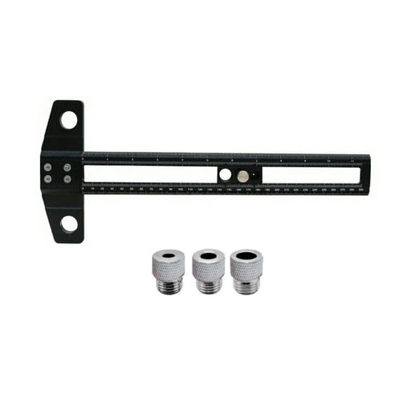 Osdhezcn Efficient Black or Red Coated T Positioning Ruler With Double ...
