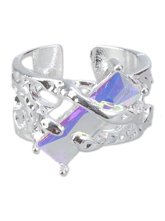 Elegant Open Ended Ring Featuring Lava Inspired Design and Gemstones Finger Rings Jewelry for Fashion Forward Women