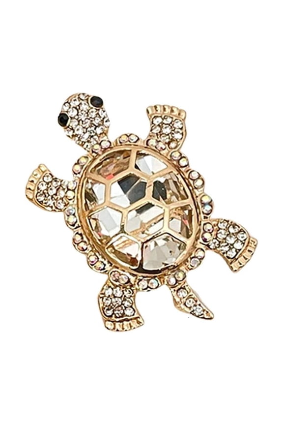 Elegant Turtles Shaped Brooch Alloy Crafted Pin With Detachable Safety Clasp