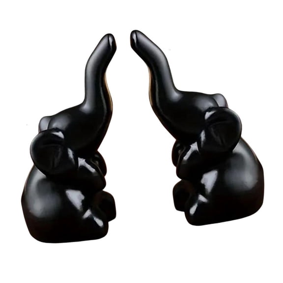 Osdhezcn Elephant Statues Animal Sculptures Collectible Figurine Resin Elephant Figurines