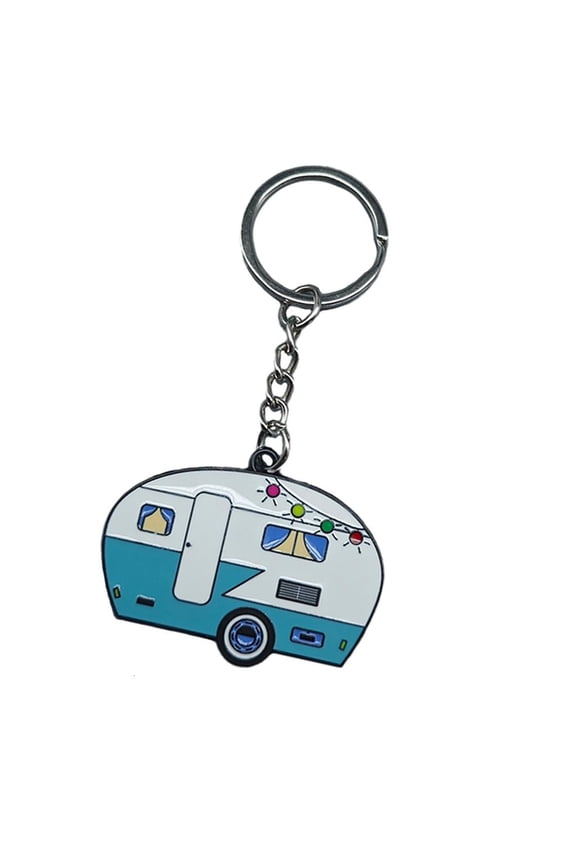 Enamel Campers Keychain Rustproof Alloy Ideal for Hiking Backpack Decoration