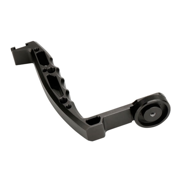 Osdhezcn Ergonomic Cold Shoe Mount Handle For Camera Stabilizers 1/4 Screw Adapters Aluminum