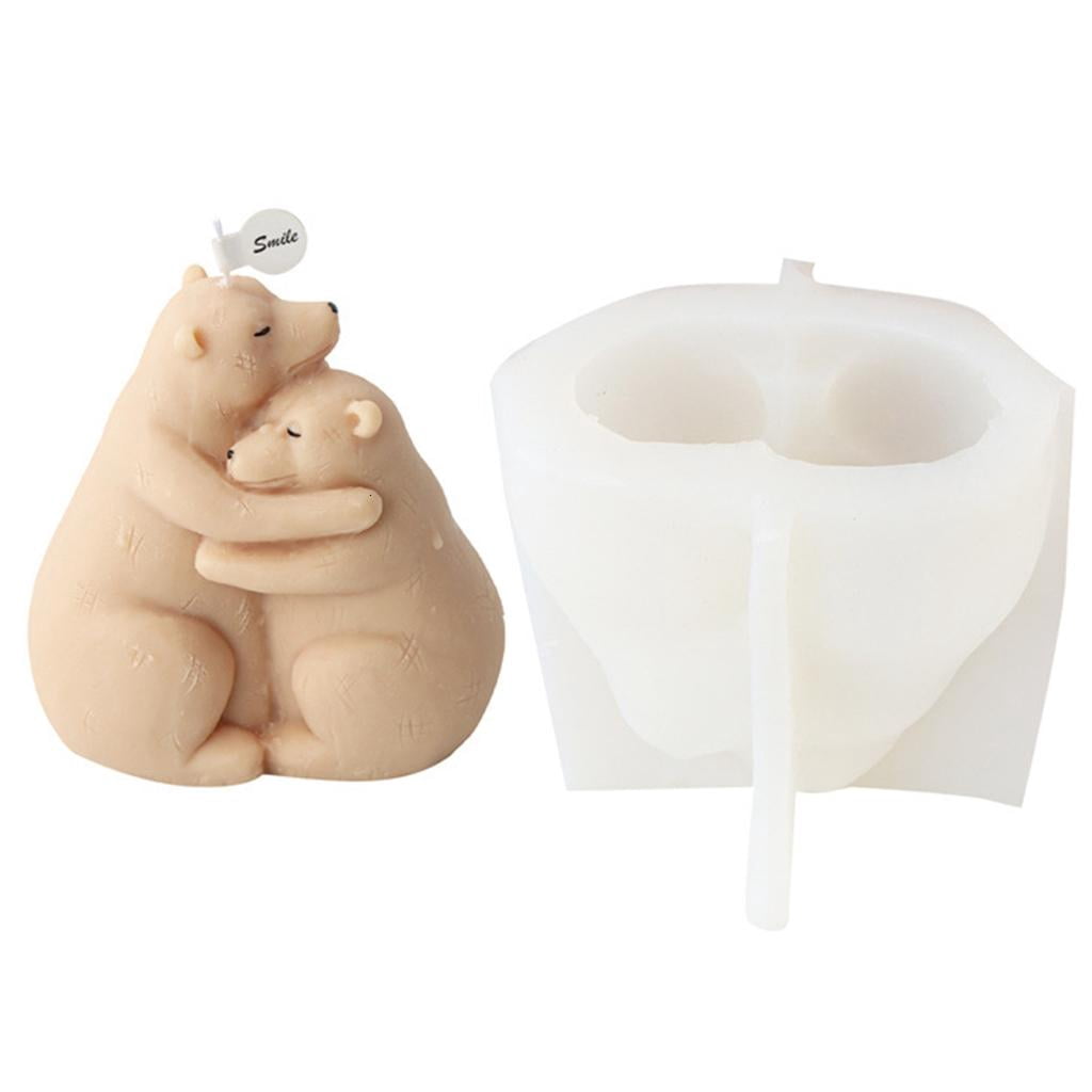 Osdhezcn Exquisite Aromatherapys Candle Mold Hug Foxes Bear Mold Animal Gypsum Ornament