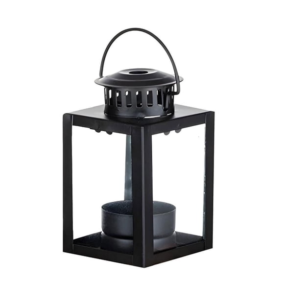 Osdhezcn Farmhouses Black Wrought Iron Lanterns Candle Holders Hanging Hook Outdoor Indoor Decors