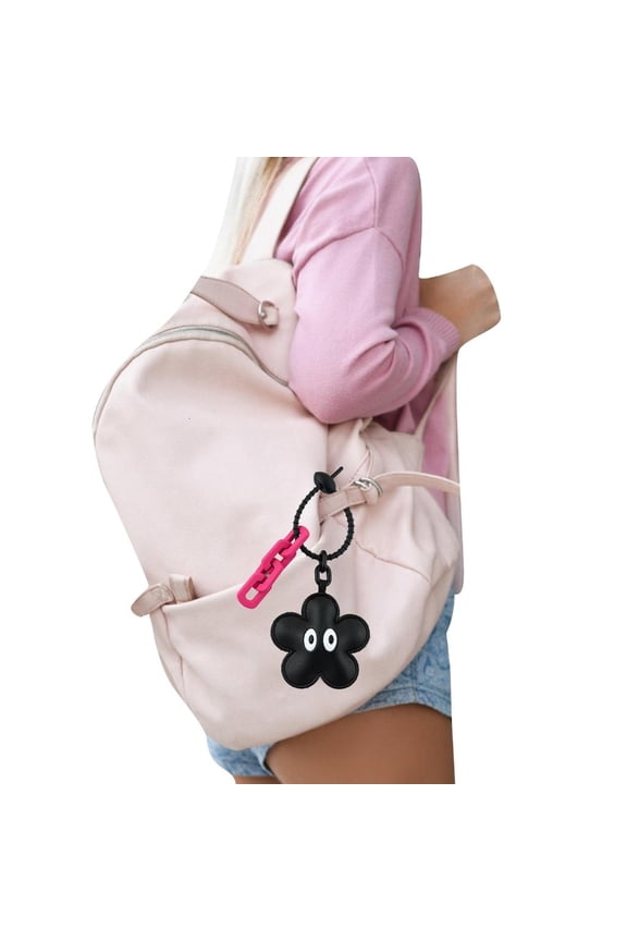 Fashion PU Leather Flower Tree Star Pendant Hand Strap Keychain Soft Lanyard Keyring Bag Decoration Charm Jewelry