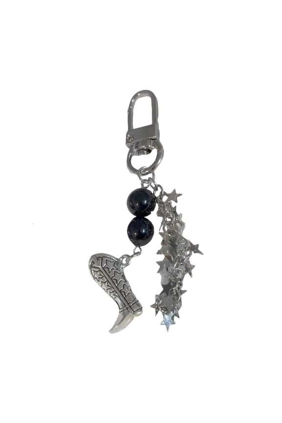 Fashion Star Keyring Gothic Bag Pendant Fashion Keychain Bag Charm Alloy Texture