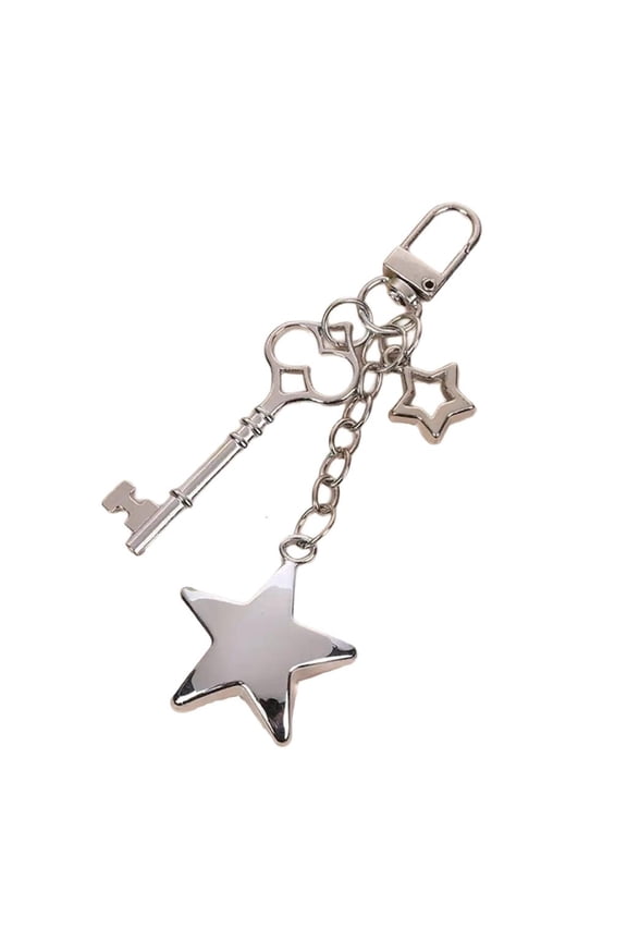 Fashion Star Keyring Gothic Bag Pendant Fashion Keychain Bag Charm Alloy Texture