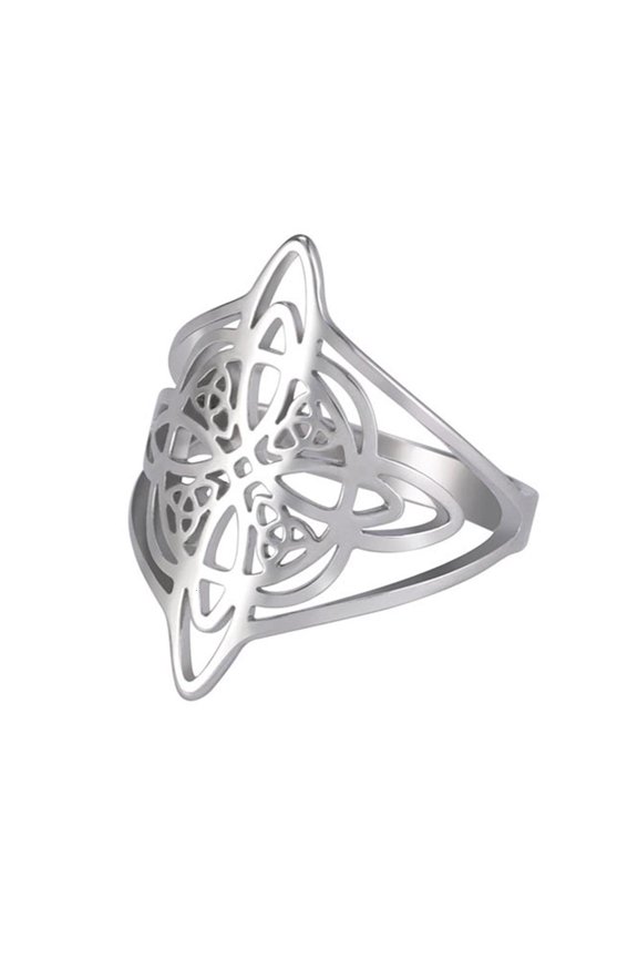 Fashion Witches Knot Ring Vintage Celtic Amulet Rings Wide Statement Ring