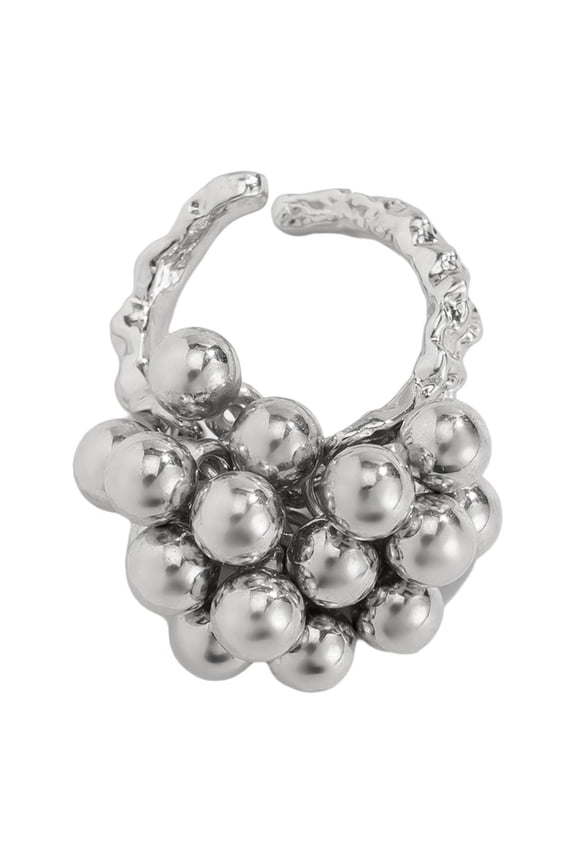 Fashionable Spirals Ring with Pearls Finger Ring for Beach Holidays and Parties
